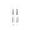 Set of 2 White Aluminum Coastal Wind Chimes, 4" x 30" Each